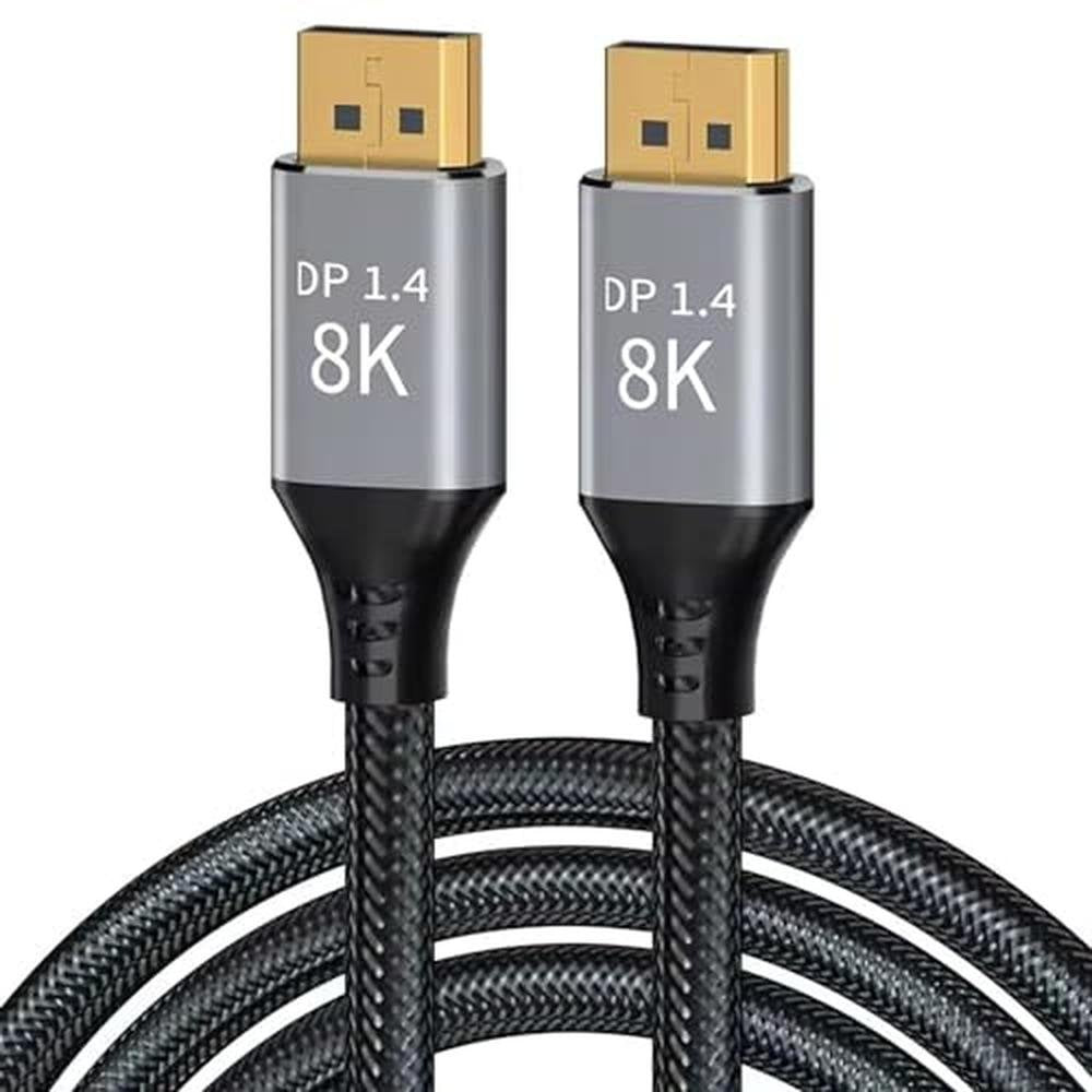 CableDeconn 6ft DisplayPort Ultra HD 8K 4K Copper Cord – Front View