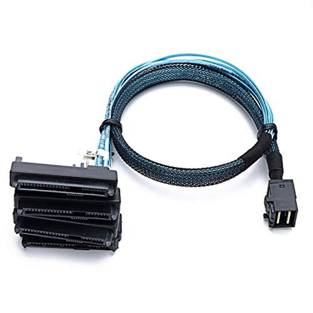 SFF SAS: Premium High-End Internal Mini SAS HD to 4x 29pin – Side View