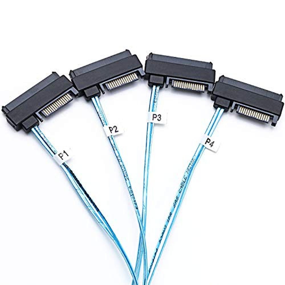 SFF SAS: Premium High-End Internal Mini SAS HD to 4x 29pin – Close-up Detail