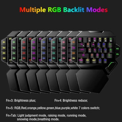 Mechanical Keyboard: Cakce RGB One Handed Mechanical Gaming – Close-up Detail
