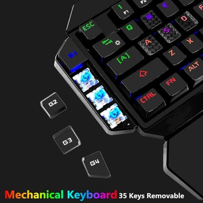 Mechanical Keyboard: Cakce RGB One Handed Mechanical Gaming – In Use