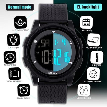 CakCity Men's Digital Sports Watch – In Use