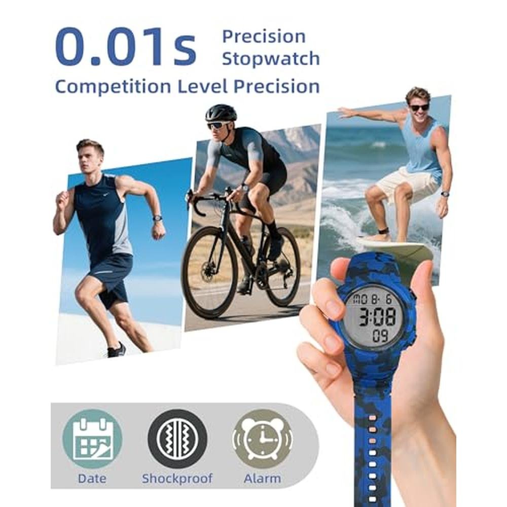 Watch CakCity: CakCity Mens Waterproof Digital Sports Watch – In Use