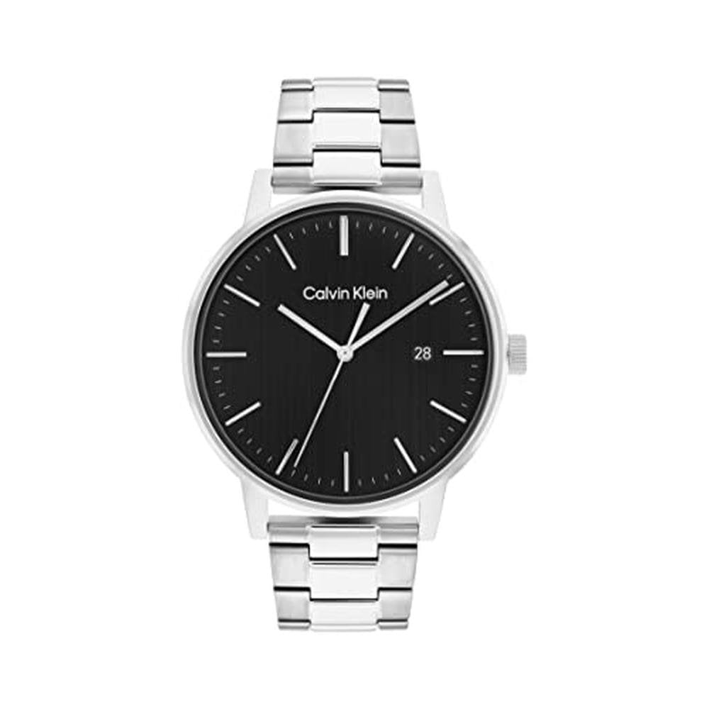 Stainless Steel: Calvin Klein Linked Men's Stainless Steel – Front View