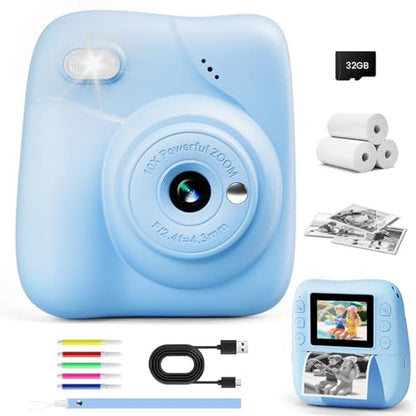 Kids Camera: CAMCLID Instant Print 1080p HD – Front View