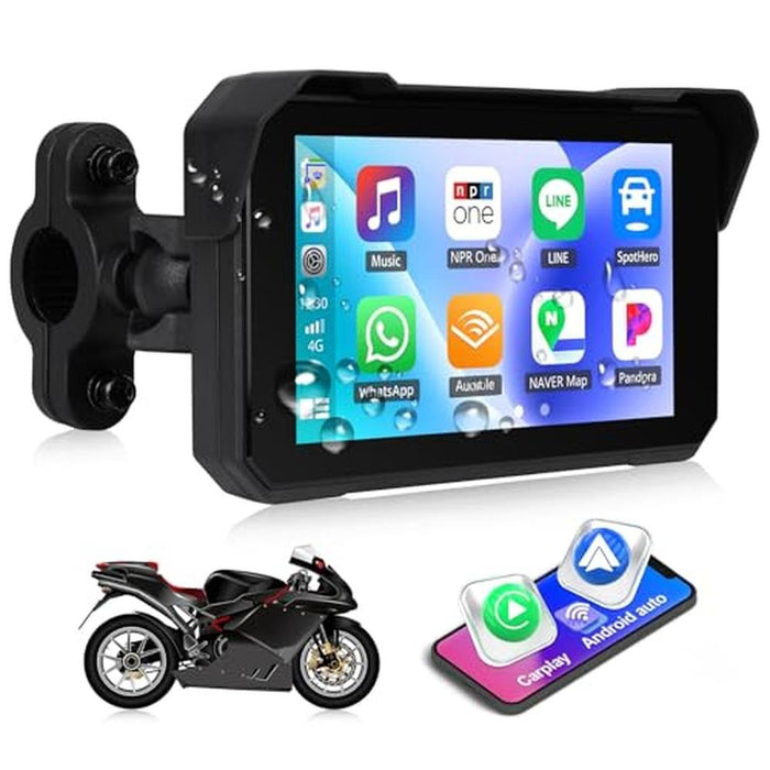 Carplay Camecho: CAMECHO Motorcycle Carplay Screen 5 Inch – Front View