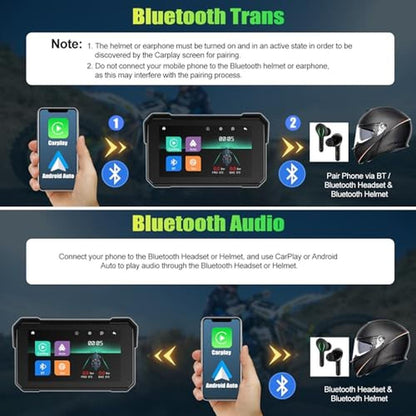 Carplay Camecho: CAMECHO Motorcycle Carplay Screen 5 Inch – In Use