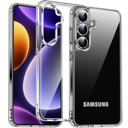 Clear Galaxy S25 Ultra Case: CansanDezin 3.0mm Raised – Front View
