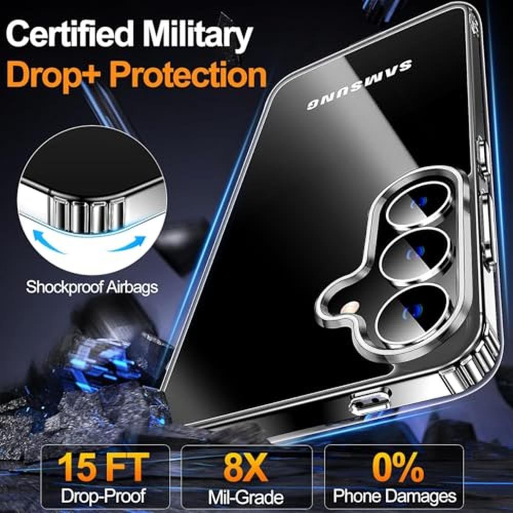 Clear Galaxy S25 Ultra Case: CansanDezin 3.0mm Raised – Side View