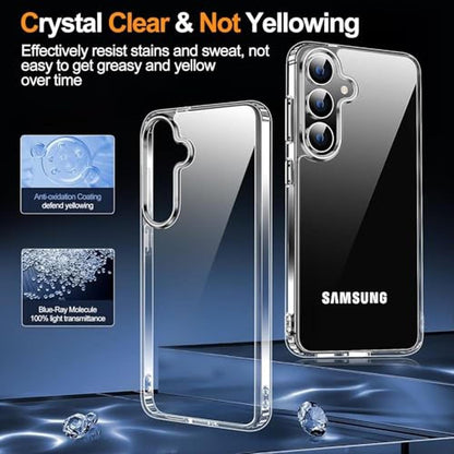 Clear Galaxy S25 Ultra Case: CansanDezin 3.0mm Raised – Close-up Detail