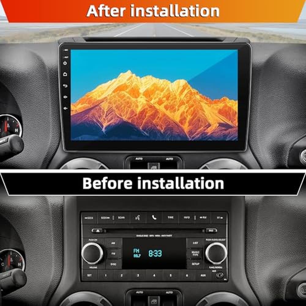 Car Radio Android: Jeep Wrangler JK 2007-2018 2+64G Android – Side View