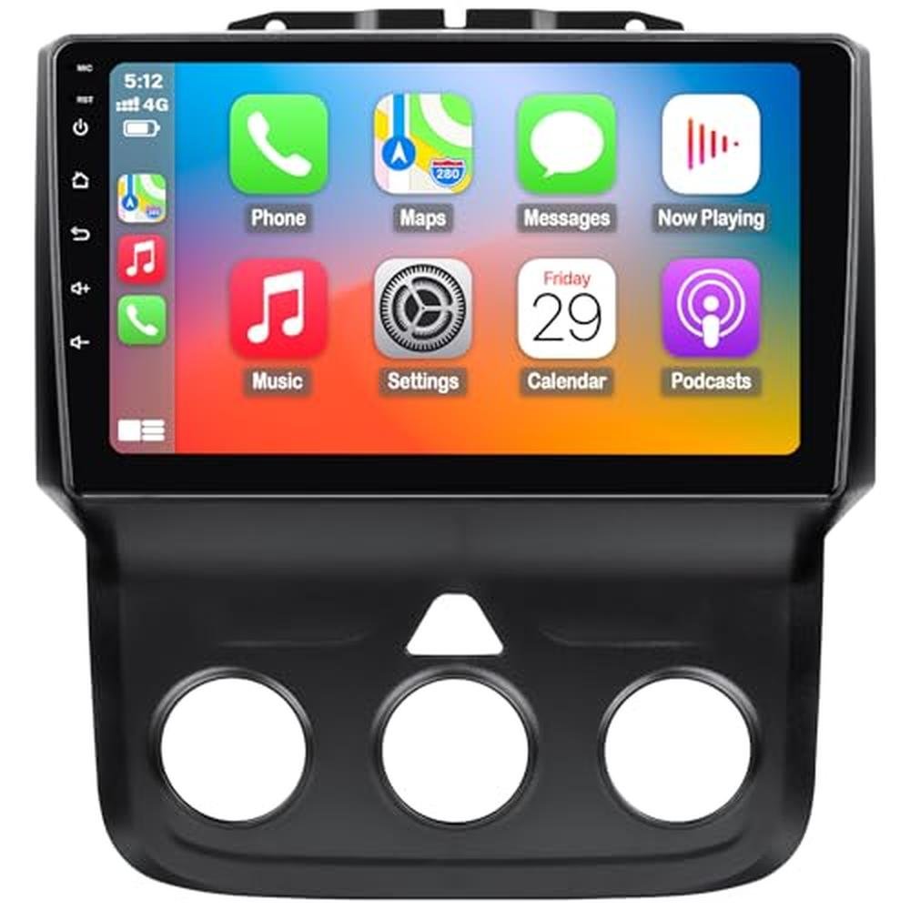 RAM Android Car Stereo: Dodge RAM 1500 2500 3500 2013-2018 – Front View