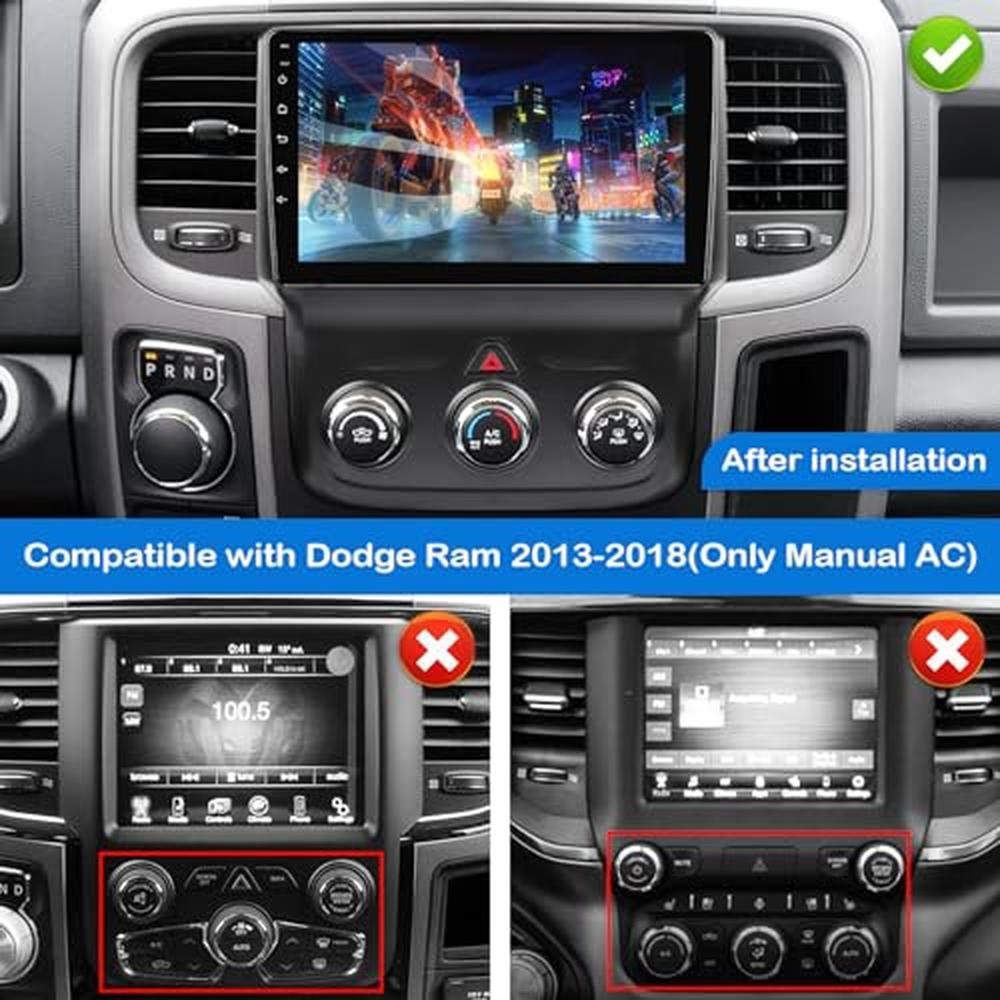 RAM Android Car Stereo: Dodge RAM 1500 2500 3500 2013-2018 – Side View