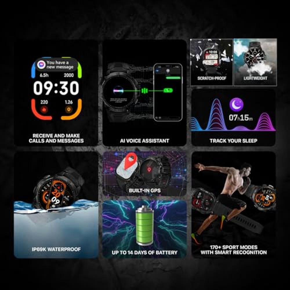 Watch Carbinox: CARBINOX Blaze Smart Watch with GPS – Side View