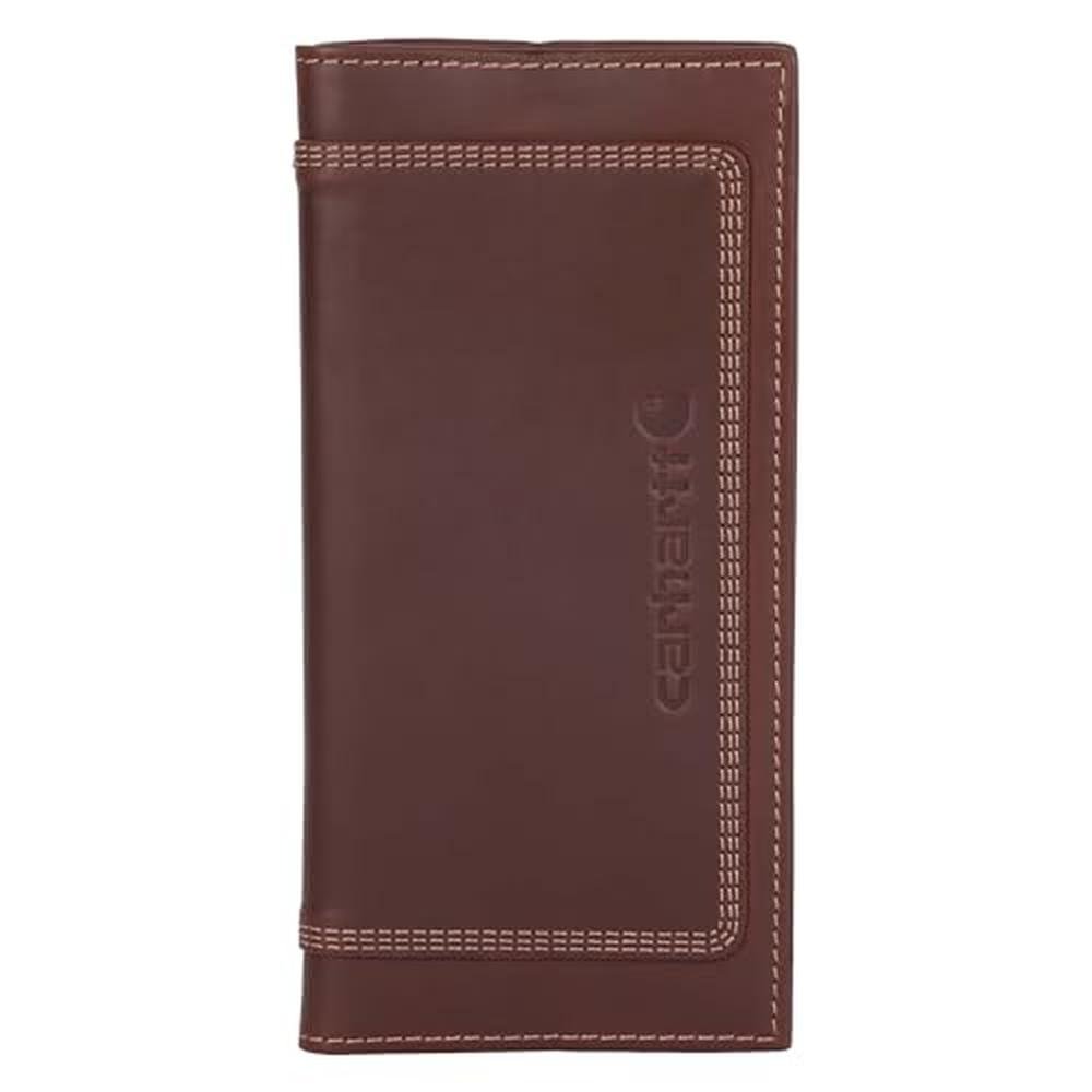 Carhartt Men's Rugged Leather Triple Stitch Wallets – Front View