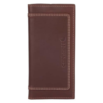 Carhartt Men's Rugged Leather Triple Stitch Wallets – Front View