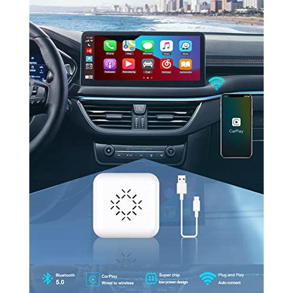 CarPlay Wired: CarlinKit 3.0 Mini Wireless CarPlay Adapter – Side View