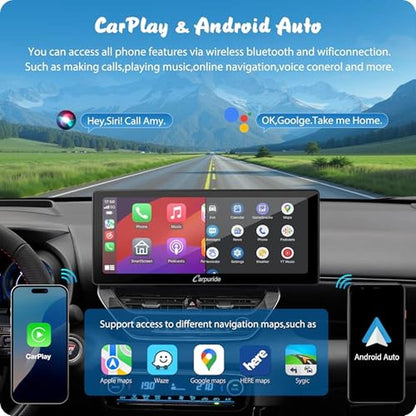 Carpuride W103 Pro: Premium Wireless Car Stereo with – Side View