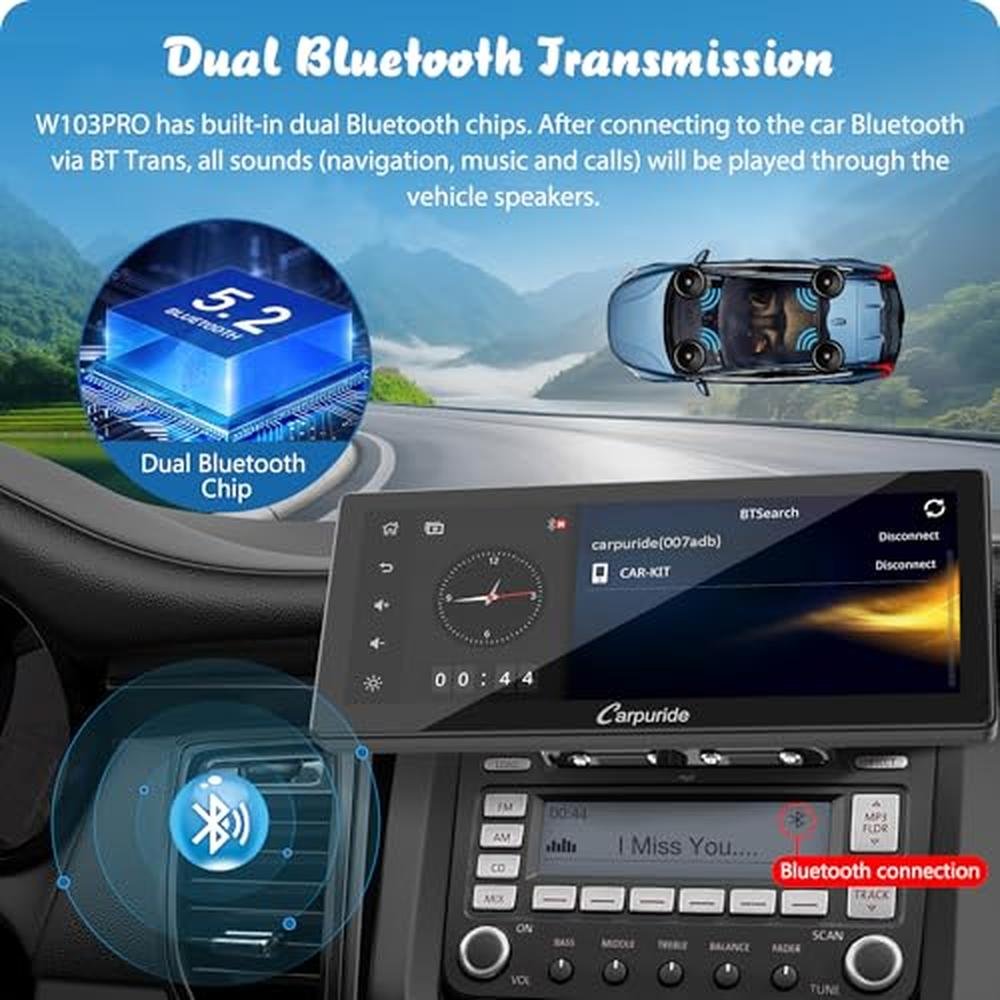 Carpuride W103 Pro: Premium Wireless Car Stereo with – In Use