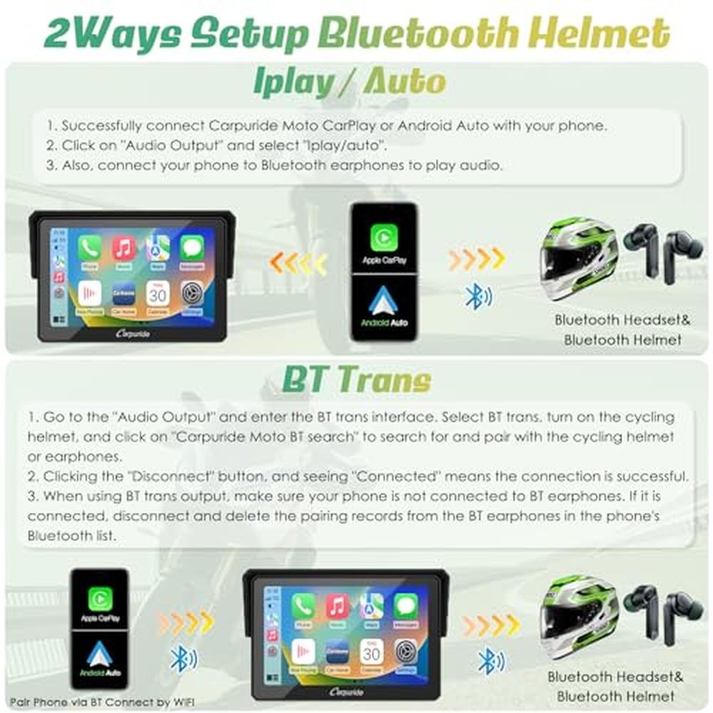 Carpuride W502: Premium Motorcycle GPS Wireless Portable – Close-up Detail