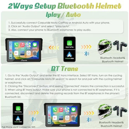 Carpuride W502: Premium Motorcycle GPS Wireless Portable – Close-up Detail