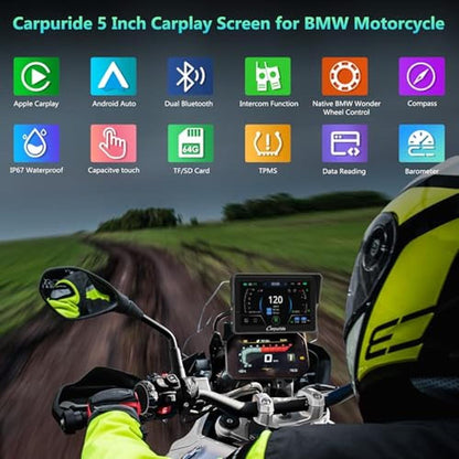 Carpuride W502BS Pro: BMW Motorcycle Navigation Stereo – Side View