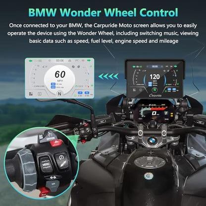 Carpuride W502BS Pro: BMW Motorcycle Navigation Stereo – Close-up Detail