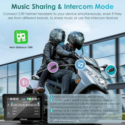Carpuride W502S Pro: Premium Motorcycle GPS with Wireless – In Use
