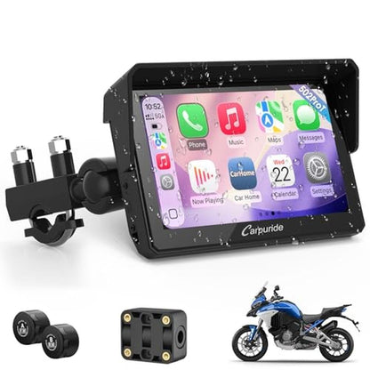 Carpuride W502TPro: Premium Motorcycle GPS Navigation – Front View
