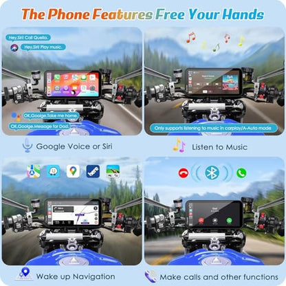 Carplay Carpuride: Carpuride W603 Motorcycle Carplay Screen – Close-up Detail