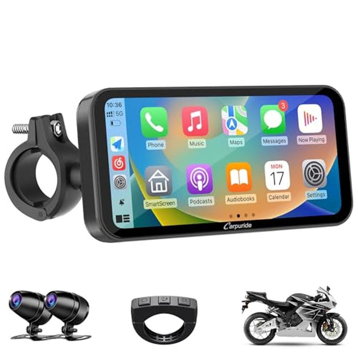 Carplay Carpuride: Carpuride W603D Motorcycle GPS Carplay – Front View