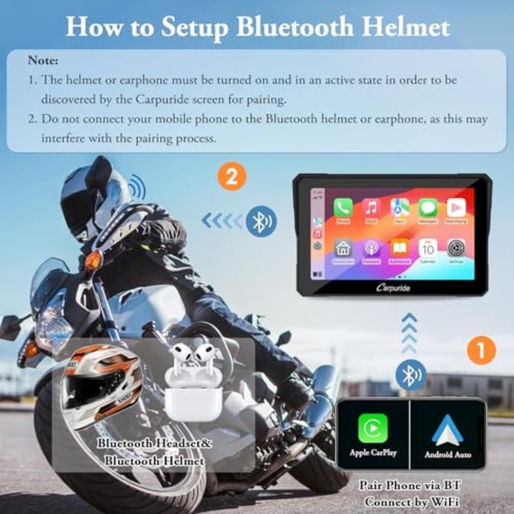 GPS Carpuride: Carpuride W702 7-Inch Waterproof Touchscreen – Close-up Detail
