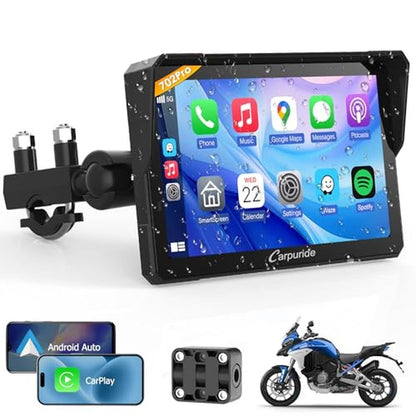 Carpuride W702PRO: 7 Waterproof GPS Navigation Screen – Front View