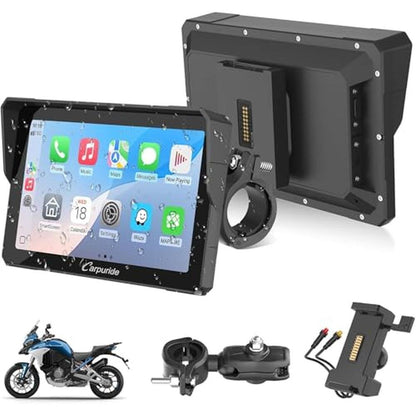 Carpuride W702S PRO: 7" Waterproof Motorcycle GPS with – Front View