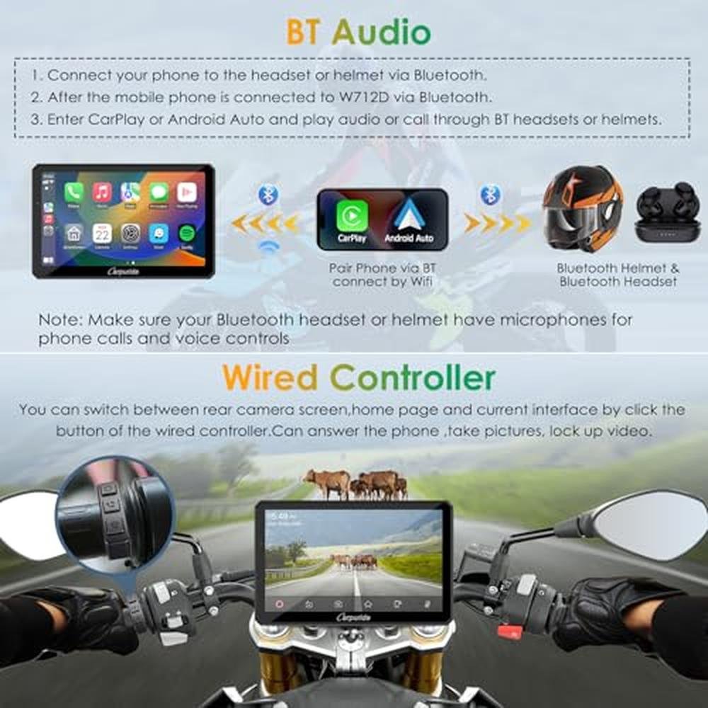 Carpuride W712D: 7 Waterproof Rotatable Navigation – In Use