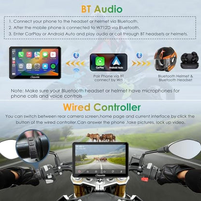 Carpuride W712D: 7 Waterproof Rotatable Navigation – In Use
