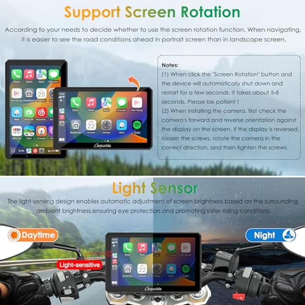 Carpuride W712D: 7 Waterproof Rotatable Navigation – Packaging
