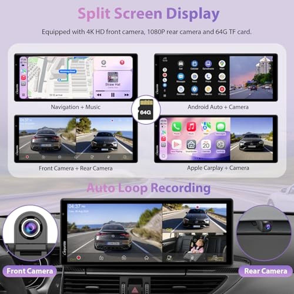 Carpuride W903S3: 9.3-inch HD Wireless Carplay Android Auto – Close-up Detail