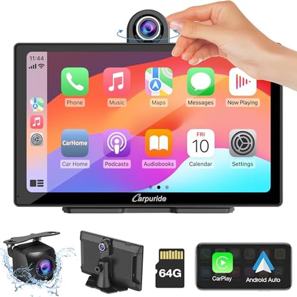 Car Play: CARPURIDE W905 Wireless CarPlay Android Auto – Front View