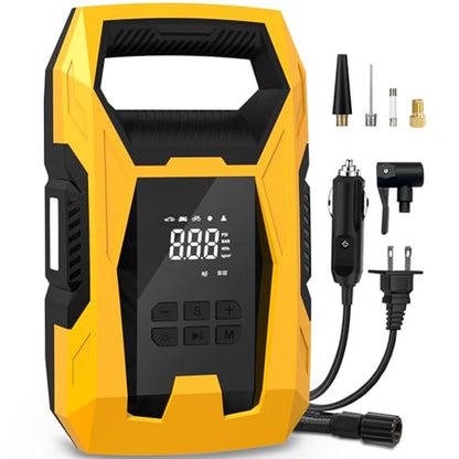 Tire Air: CARSUN AC/DC Tire Inflator Portable Air – Front View