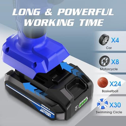 Tire Portable Air Compressor: CARSUN Cordless Car Tire Pump – Close-up Detail