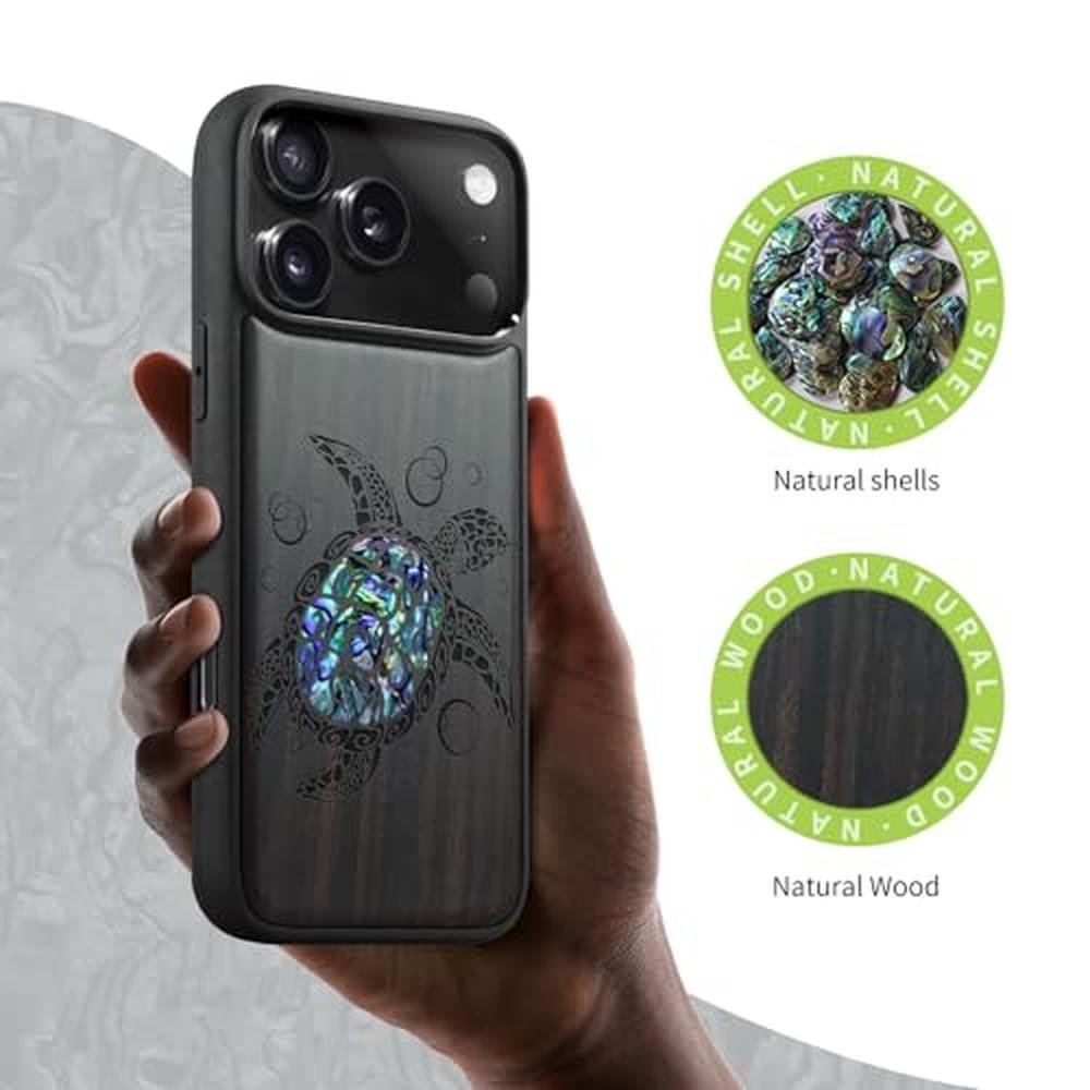 Carveit Case: Carveit Magnetic iPhone 17 Pro Max Case Wood – Side View