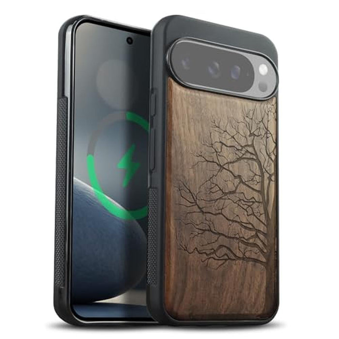 Carveit Case: Carveit Magnetic Wooden Case for Pixel 10 Pro – Front View