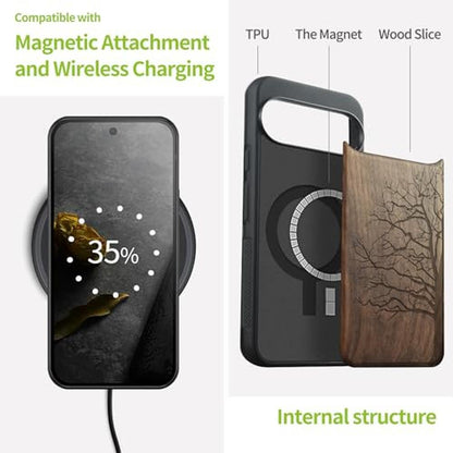 Carveit Case: Carveit Magnetic Wooden Case for Pixel 10 Pro – In Use