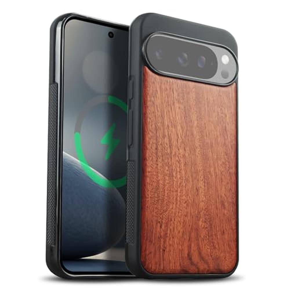 Carveit Case: Premium Wooden Phone Case for Pixel 10 Pro – Front View