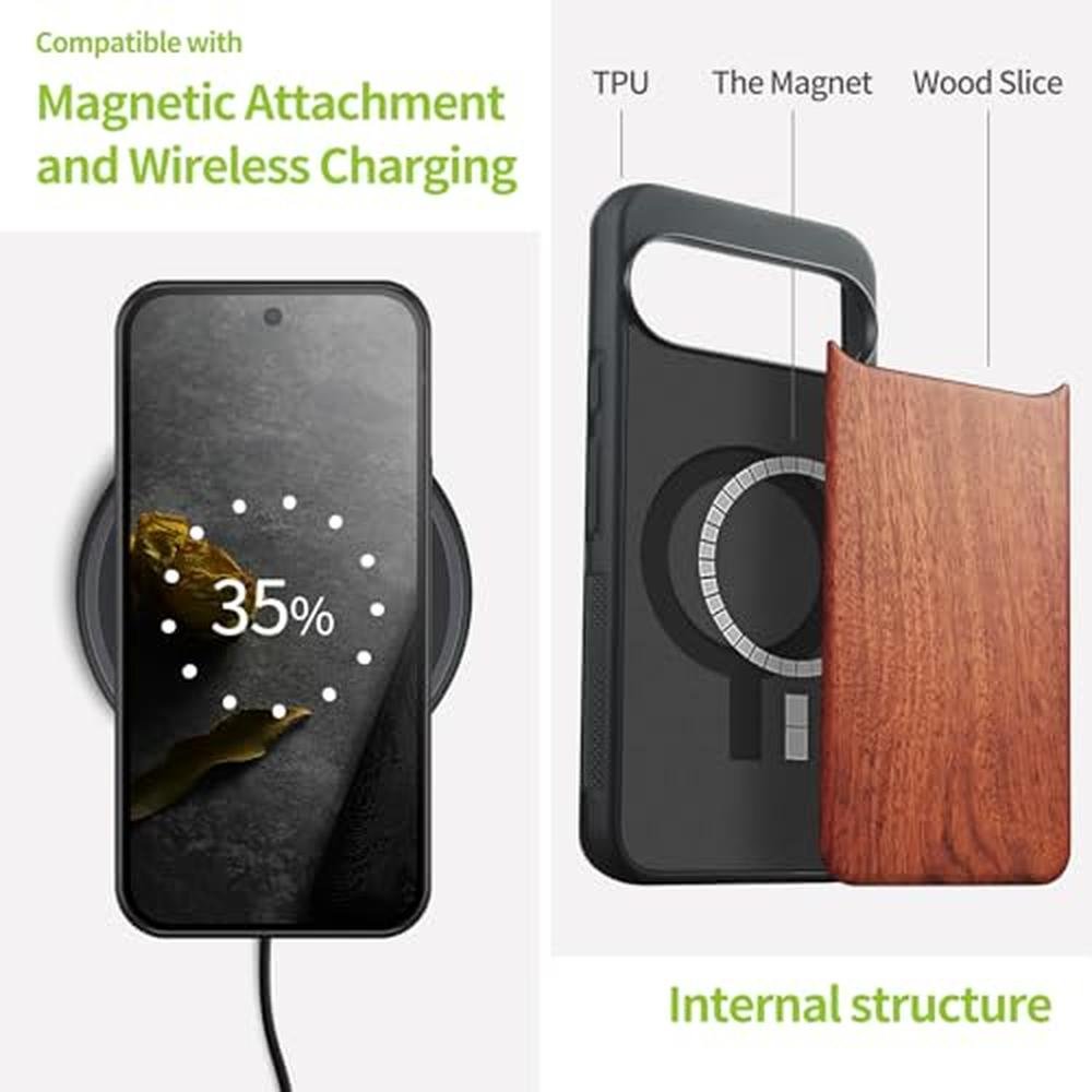 Carveit Case: Premium Wooden Phone Case for Pixel 10 Pro – In Use