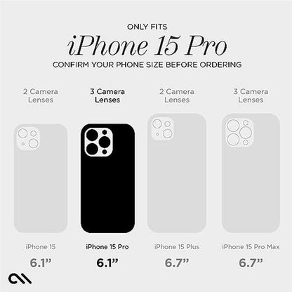 Case iPhone: Case-Mate iPhone 15 Pro Case Floral Gems – Side View