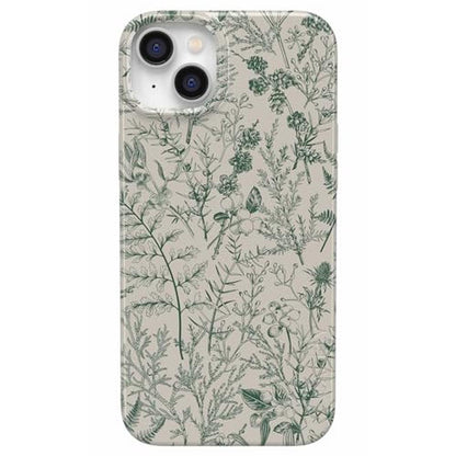 Casely iPhone 14 Plus Case: Sage Garden Green Floral – Front View