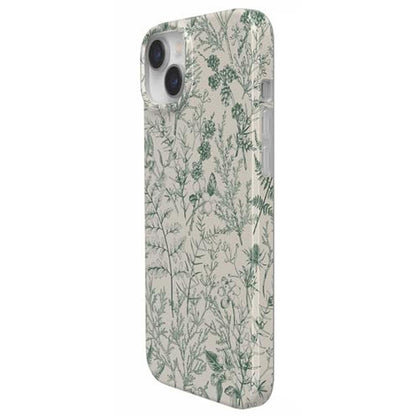 Casely iPhone 14 Plus Case: Sage Garden Green Floral – Side View