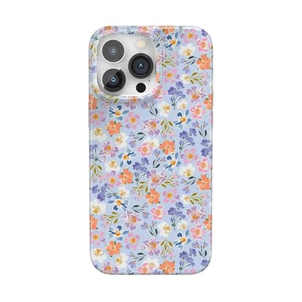 Casely iPhone 14 Pro Case: Poppy Meadows Pastel Floral – Front View